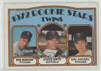 1972 Rookie Stars - Bob Gebhard, Steve Brye, Hal Haydel [Poor to Fair]