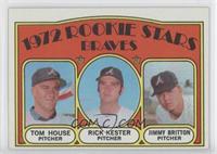 1972 Rookie Stars - Tom House, Rick Kester, Jimmy Britton