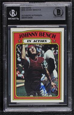 1972 Topps - [Base] #434 - In Action - Johnny Bench [BAS BGS Authentic]