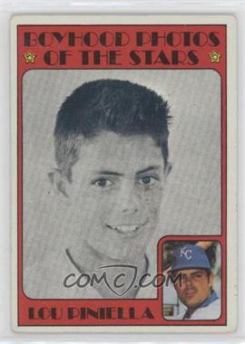 1972 Topps - [Base] #491 - Boyhood Photos of the Stars - Lou Piniella [Good to VG‑EX]