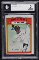 In Action - Willie Mays [BGS 5 EXCELLENT]