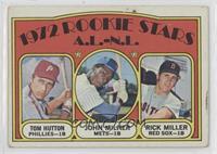 High # - Tom Hutton, John Milner, Rick Miller (Rookie Stars A.L.-N.L) [Good&nbs…