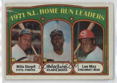 1972 Topps - [Base] #89 - League Leaders - Willie Stargell, Hank Aaron, Lee May [Poor to Fair]