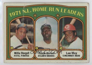 1972 Topps - [Base] #89 - League Leaders - Willie Stargell, Hank Aaron, Lee May [Poor to Fair]
