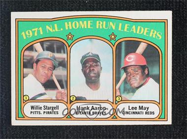 1972 Topps - [Base] #89 - League Leaders - Willie Stargell, Hank Aaron, Lee May [Good to VG‑EX]