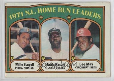 1972 Topps - [Base] #89 - League Leaders - Willie Stargell, Hank Aaron, Lee May [Good to VG‑EX]