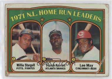 1972 Topps - [Base] #89 - League Leaders - Willie Stargell, Hank Aaron, Lee May [Poor to Fair]