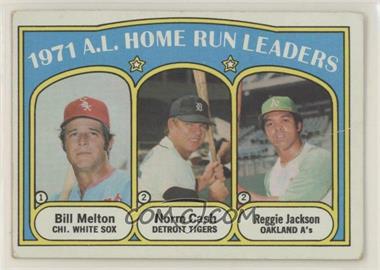 1972 Topps - [Base] #90 - League Leaders - Bill Melton, Norm Cash, Reggie Jackson [Poor to Fair]