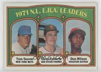 League Leaders - Tom Seaver, Don Wilson, Dave Roberts