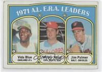 League Leaders - Vida Blue, Wilbur Wood, Jim Palmer [Good to VG‑…