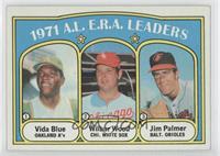 League Leaders - Vida Blue, Wilbur Wood, Jim Palmer [Good to VG‑…