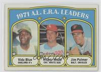 League Leaders - Vida Blue, Wilbur Wood, Jim Palmer
