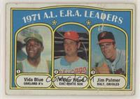 League Leaders - Vida Blue, Wilbur Wood, Jim Palmer [Poor to Fair]