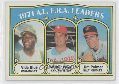 1972 Topps - [Base] #92 - League Leaders - Vida Blue, Wilbur Wood, Jim Palmer [Good to VG‑EX]