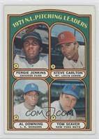 League Leaders - Fergie Jenkins, Steve Carlton, Al Downing, Tom Seaver [Noted]