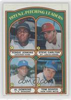 League Leaders - Fergie Jenkins, Steve Carlton, Al Downing, Tom Seaver [Noted]