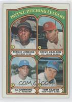 League Leaders - Fergie Jenkins, Steve Carlton, Al Downing, Tom Seaver [Noted]