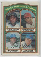 League Leaders - Fergie Jenkins, Steve Carlton, Al Downing, Tom Seaver [Poor&nb…