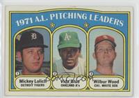 League Leaders - Mickey Lolich, Vida Blue, Wilbur Wood [COMC RCR Poor]