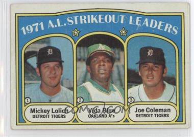 1972 Topps - [Base] #96 - League Leaders - Mickey Lolich, Vida Blue, Joe Coleman [Noted]