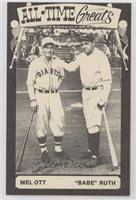 Mel Ott, Babe Ruth [Good to VG‑EX]