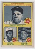 Babe Ruth, Hank Aaron, Willie Mays