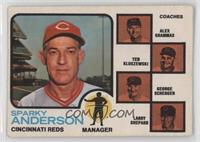 Sparky Anderson, Alex Grammas, Ted Kluszewski, George Scherger, Larry Shepard