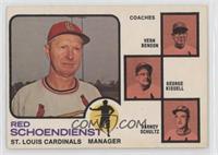 Red Schoendienst, Vern Benson, George Kissell, Barney Schultz [Good to&nbs…