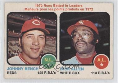 1973 O-Pee-Chee - [Base] #63 - Johnny Bench, Dick Allen