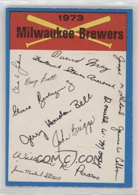 1973 O-Pee-Chee - Team Checklists #_MIBR - Milwaukee Brewers