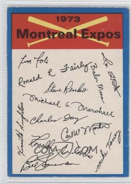 1973 O-Pee-Chee - Team Checklists #_MOEX - Montreal Expos [Good to VG‑EX]