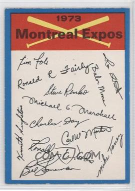 1973 O-Pee-Chee - Team Checklists #_MOEX - Montreal Expos [Noted]