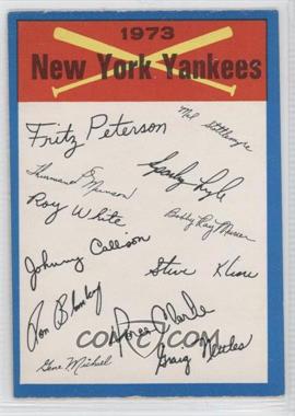 1973 O-Pee-Chee - Team Checklists #_NEYY - New York Yankees [Noted]