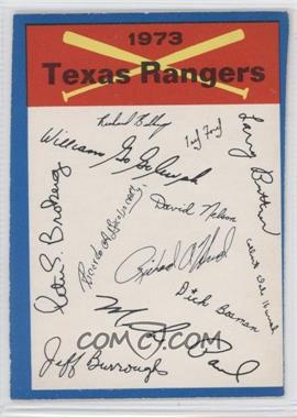 1973 O-Pee-Chee - Team Checklists #_TERA - Texas Rangers [Noted]