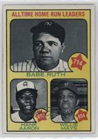 All-Time Leaders - Babe Ruth, Hank Aaron, Willie Mays [Good to VGR…