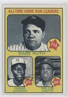 All-Time Leaders - Babe Ruth, Hank Aaron, Willie Mays