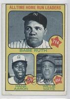 All-Time Leaders - Babe Ruth, Hank Aaron, Willie Mays [COMC RCR Poor]