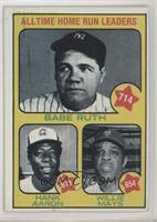 All-Time Leaders - Babe Ruth, Hank Aaron, Willie Mays
