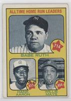 All-Time Leaders - Babe Ruth, Hank Aaron, Willie Mays [Good to VGR…