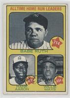 All-Time Leaders - Babe Ruth, Hank Aaron, Willie Mays [Poor to Fair]