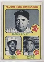 All-Time Leaders - Babe Ruth, Hank Aaron, Willie Mays [Poor to Fair]