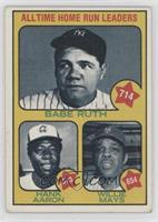 All-Time Leaders - Babe Ruth, Hank Aaron, Willie Mays [Poor to Fair]