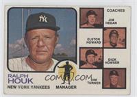 Ralph Houk, Elston Howard, Dick Howser, Jim Turner, Jim Hegan (Pink Background)…