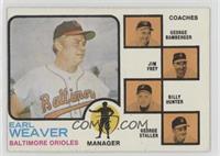 Earl Weaver, George Bamberger, Jim Frey, Billy Hunter, George Staller (Orange B…