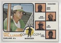 A's Coaches (Dick Williams, Jerry Adair, Vern Hoscheit, Irv Noren, Wes Stock) (…