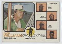 A's Coaches (Dick Williams, Jerry Adair, Vern Hoscheit, Irv Noren, Wes Stock) (…