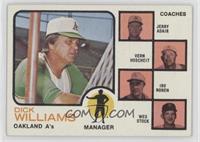 A's Coaches (Dick Williams, Jerry Adair, Vern Hoscheit, Irv Noren, Wes Stock) (…