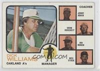 A's Coaches (Dick Williams, Jerry Adair, Vern Hoscheit, Irv Noren, Wes Stock) (…