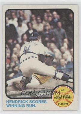 1973 Topps - [Base] #201 - A.L. Playoffs - Hendrick Scores Winning Run.