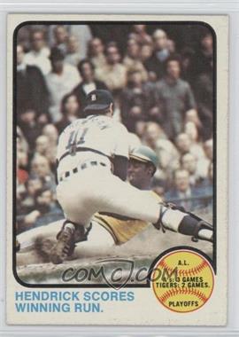 1973 Topps - [Base] #201 - A.L. Playoffs - Hendrick Scores Winning Run.